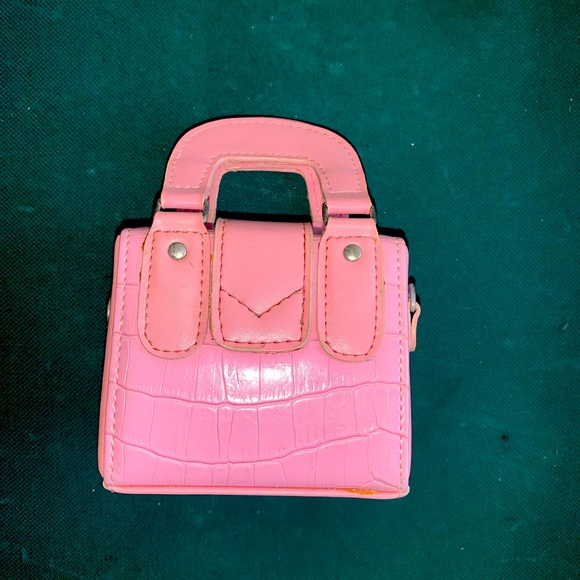 Mini Pink Heart Emblem Purse - Picture 2 of 7